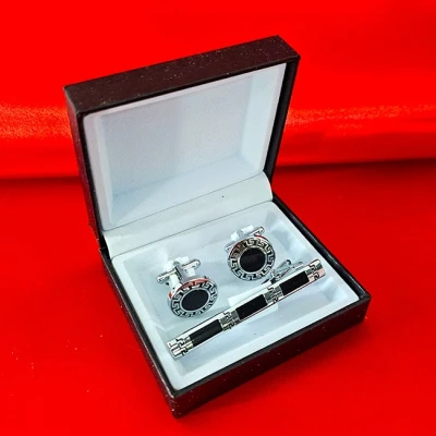 Imagine din Set butoni camasa si ac de cravata, Exclusive Style IX, Argintiu