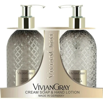 Imagine din Set cadou Vivian Gray Ylang &amp; Vanilla, Unisex, Sapun lichid, 300 ml + Crema de maini, hidratanta