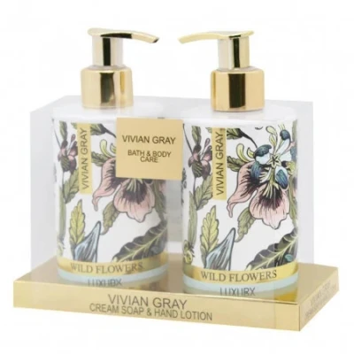 Imagine din Set cadou Wild Flowers Vivian Gray, Femei, Sapun lichid, 250 ml + Crema de maini,