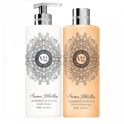 Imagine din Set cadou Vivian Gray Aroma Selection Grapefruit &amp; Vetiver, Gel de dus, 500 ml + Lotiune corp,