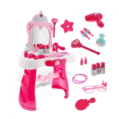 Imagine din Masuta de toaleta My Magic Princess cu lumini și sunete, baghetă magică set accesorii cosmetice
