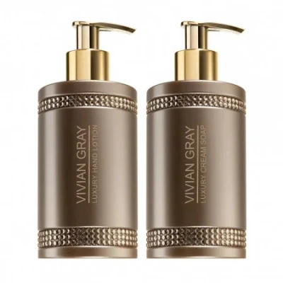 Imagine din Set cadou Vivian Gray Brown Crystals, Unisex, Sapun lichid, 250 ml + Crema de maini,