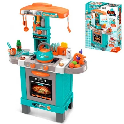 Imagine din Bucatarie de jucarie Kids Chef cu accesorii, albastru (Culoare: Roz)