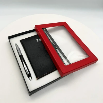 Imagine din Caseta cu accesorii pentru barbati, jurnal calatorii si pix (Culoare: Negru)