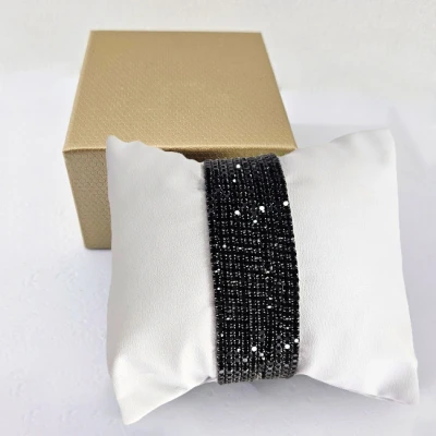 Imagine din Set bratari elastice With Sparks, cu cristale artizanale, Negru