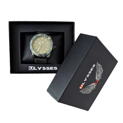 Imagine din Ceas sport barbatesc Ulysses THETA, cu quartz si cadran din otel inoxidabil, in cutie eleganta, Antracit