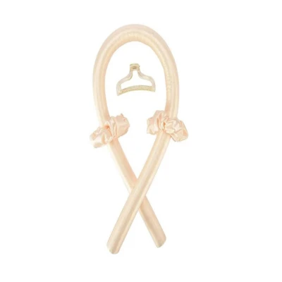 Imagine din Set dama, Ondulator fara caldura pentru bucle naturale, 2 elastice si o clama de par, crem