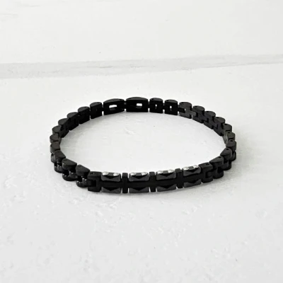 Imagine din Bratara otel XAY, unisex, ambalata in cutie eleganta, Negru, XAY2