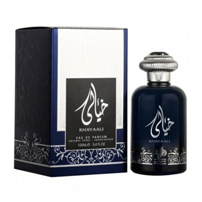 Imagine din Parfum arabesc Al Wataniah, Khayaali, Unisex, Apa de parfum, 100 ml (Culoare: Albastru inchis)