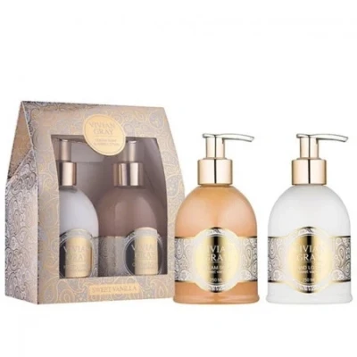 Imagine din Set cadou Vivian Gray Romance Vanilla &amp; Patchouli, Sapun lichid, 250 ml + Crema de maini,