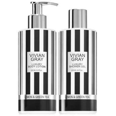 Imagine din Set cadou Vivian Gray Lemon &amp; Green Tea, Unisex, Gel de dus, 250 ml + Lotiune corp,