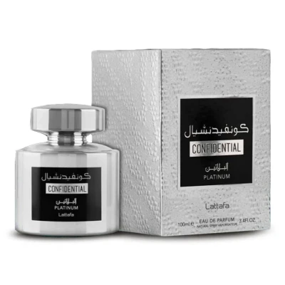 Imagine din Parfum arabesc, Lattafa, Confidential Platinum, Barbati, Apa de Parfum, 100 ml (Gramaj: Parfum)