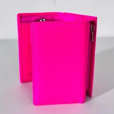 Imagine din Portofel dama Hassion, cu deschidere tripla, fucsia