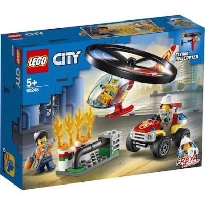 Imagine din LEGO City Fire Interventie cu elicopterul de pompieri 60248 (Pentru: Copii)