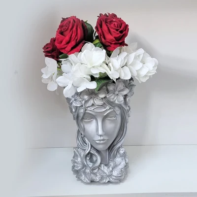 Imagine din vaza Venus Flower Lady, silver (Vaza venus: venus)